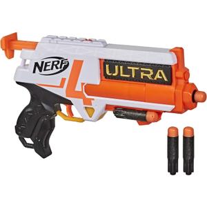 Nerf Ultra Four Dart Blaster - 4 Ultra Darts, Single-Shot Blasting, 2-Dart Storage - Compatible Only Ultra Darts