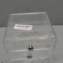 Makeup Drawer Organizer Box with 3 Drawers, Acrylic Cosmetic Display Case Vanity Organizer Jewelry Storage Box Stackable Storage for Cosmetics, Skin Care, Bathroom, Countertop, Silver Handle