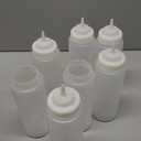 10 Pcs 32 oz Squeeze Bottle Large Plastic Clear Wide Mouth Squeeze Bottles for Condiment Sauces Chocolate Ketchup Mustard BBQ Grill Restaurant
