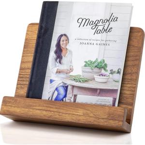 Beautiful Cookbook Stand for Your Kitchen Counter - Solid Wood Stand Easily Keeps Cook or Recipe Books Open for Convenient Cooking - Perfectly Fits Your iPad/Tablet and Enhances Any Kitchen Decor