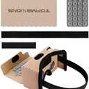 Google Cardboard,Topmaxions 3D VR Virtual Reality DIY VR Headset for 3D Movies and Games Compatible with Android & Apple Up to 6 Inch Easy Setup Machine