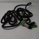 PowerFlow Garden Hose, NON-EXPANDABLE 25 Feet Premium Quality Stainless Steel Metal Water Hose with Durable Fabric Skin, Hose For Commercial, Residential Use, Bonus 10-way Spray Nozzle (25 Ft, Black)