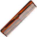 Kent 16T Tortoise Fine Tooth and Wide Tooth Comb for Daily Grooming, Styling Comb for All Hair Types, Wet or Dry Hair Detangling Combs for Men and Women,Saw Cut Hand Polished, Made in England