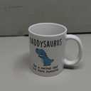 Gossby DADDYSAURUS Coffee Mug for Dad - Funny Gifts for Dad from Daughter, Son, Kid - 11oz T-rex Daddy Mug - Fathers Day, Christmas, Birthday Gift for Father, Step Daddy - Husband Gift from Wife