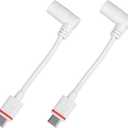 2pcs Barrel Plug to USB-C Power Adapter for Ring Solar Panel & USB-C Security Cameras, Compatible with Spotlight Cam Pro, Stick Up Cam Pro