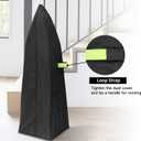 Upright Vacuum Cleaner Storage Bag 420D PVC Dustproof and Waterproof Cleaner Protective Black Cover