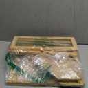 Corner bread box Bread Box for Kitchen Countertop - Corner Bread Storage Box 16.51" H, Premium Pine Wood with Glass Door, Perfect for Homemade Bread, Baguettes & Pastries (Natural wood)