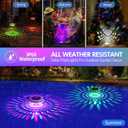Floating Pool Lights Solar Powered, 6.5 Vibrant RGB Colors Pool Lights that Float with Dynamic Lighting Effects, Waterproof Float or Hang Solar Floating Light for Pool Hot Tub Garden Party(1)