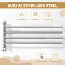 Teenyyou 20.4" Swivel Towel Rack 4 Arms 304 Stainless Steel Sliver