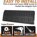 TripleAliners Truck Mat Compatible with 2019-2023 Ford Ranger Accessories, Tailgate Mat Custom Fit All Weather Protection Pickup Liner