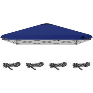 10x10ft Replacement Canopy Top with Air Vent, Waterproof & UV Protection Canopy Tent Top Cover for Straight Leg Canopy Frame - for Outdoor, Patio, Event, Trade Show (Blue, 10x10ft)