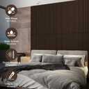RITOLLO 6-Pack Wood Slat Wall Panels, 46.5 Sq Ft Coverage, Dark Walnut