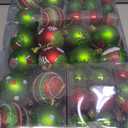 100 Pcs Christmas Ornaments Set for Tree, Red and Green Xmas Decorations, Shiny and Glitter Assorted Shatterproof Hanging Balls Decor Baubles Set for Party/Home/Garland/Wreaths