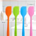 Silicone Spatulas, Food Grade Silicone, 11 inch Rubber Spatula with Stainless Steel Core Designed for Cooking, Baking, Mixing Batter, Making Cookies,Heat Resistant Up to 600 (4 Piece) (Multicolors)