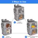 2-in-1 Extra Large Double Pet Carrier Backpack for Small Cats and Dogs, Portable Pet Travel Carrier, Super Ventilated Design, Ideal for Traveling/Hiking/Camping, XL