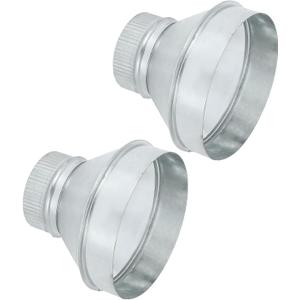 PATIKIL 7 Inch to 4 Inch Duct Reducer, 2 Pcs Galvanized Steel Round Air Duct Reducer Crimped Pipe Increaser Adapter Connector Fitting Coupling for HVAC, Ventilation Systems