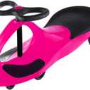 Wiggle Car Ride On Toy - No Batteries, Gears or Pedals - Twist, Swivel, Go - Outdoor Ride Ons for Kids 3 Years and Up by Lil' Rider (Hot Pink and Black), Large