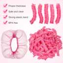 300 Pcs Disposable Shower Caps for Salons, Elastic Bowl Covers for Home, Hotel, Multi-use Liners, Pink