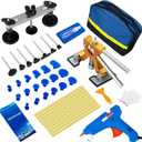 43Pcs Paintless Dent Removal Tool Kit, Car Dent Puller Kit with Golden Lifter & Bridge Puller for Repair 98% Auto Body Dent, Hail Damage Dent Removal Kit for Car SUV Truck Dent DIY Repair (A5-2)