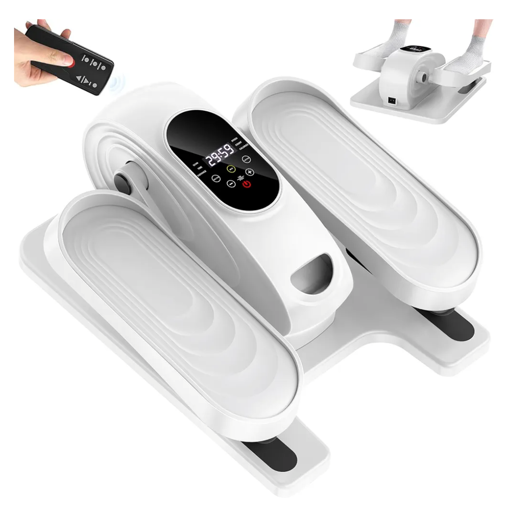 Under Desk Elliptical Exercise Machine, Electric Ellipse Leg Exerciser as Seen on TV, 15 Speeds Foot Exerciser While Sitting for Seniors, Portable Seated Pedal Exerciser for Home Office, Gifts