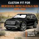 Custom Fit 2020-2026 GLE Windshield Sun Shade for Mercedes-Benz GLE/GLS SUV 2020 2021 2022 2023 2024 2025 2026 - Upgraded 6-Layer with Triple Laminate Core Front Window Shade with Storage Bag