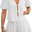 Glozeplus Women's 2 Piece Jumpsuit Floral Print Summer Half Sleeve Thin Coat Bodycon Short Pant Set Outfits