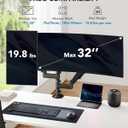 HUANUO 17-32 Inch Dual Monitor Stand, Stacked Monitor Mount, Monitor Arms for 2 Monitors, Ergonomic Adjustable Tilt/Swivel/Rotate, Weight Max 19.8 lbs, VESA 75/100mm