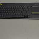 Logitech K400 Plus Wireless Touch TV Keyboard with Easy Media Control and Built-in Touchpad, HTPC Keyboard for PC-Connected TV, Windows, Android, ChromeOS, Laptop, Tablet - Black