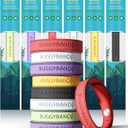 BuggyBands 12 Pack Mosquito Repellent Bracelets Silicone Mosquito Repellent Bands with DEET Free, Natural & Waterproof Bug Wristbands for Kids and Adults, Outdoor Traveling Protection
