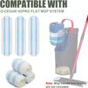 RONSUNG 3 Pack Microfiber Mop Pads Replacements Compatible with H2prO Flat Mop System, Washable & Reusable Refills for Deep Floor Cleaning, Fits for O Cedar H2prO Model