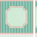 Green Stripe Mahjong Mat 31.5x31.5 Inch