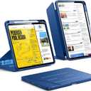 ESR for iPad Pro 11 Inch Case (M5/M4) 2025/2024, Vertical Stand Cover, Multi Stand Angles, Ultra-Stable Case with Pencil Holder, Flip Series, Blue