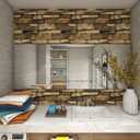 Peel and Stick Wallpaper Brick Stone wallpaper 17.7 " x 118 " Self-Adhesive Wallpaper Stone Contact Paper 3D Wall Paper Stone Brick Textured Vintage Removable Wallpaper for Fireplace Kitchen Vinyl