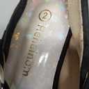 Hehainom Girls Mary Jane Dress Shoes Rhinestones Bows Flower Girl Wedding Princess Low Heels Toddler Little Kids Pump Shoes (Blacksuede,2 Little Kid)