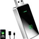 Wireless CarPlay Adapter for iPhone iOS 10+ & Cars from 2015+, Mini Edition, Converts Factory Wired to Wireless CarPlay Dongle Plug & Play, Stable Car Control & No Delay (Black)