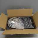 Metal Raised Dog Bowl, 10" Height Tall Elevate Dog Feeder Stand with 2 Stainless Steel 42oz Bowls & 16x24 Non-Slip Mat  Stronger Dogs Food & Water Bowl Stand (Grey)