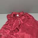 Lonxu Silk Satin Womens Pajama Sets Button Down Sleepwear Loungewear, Size: L