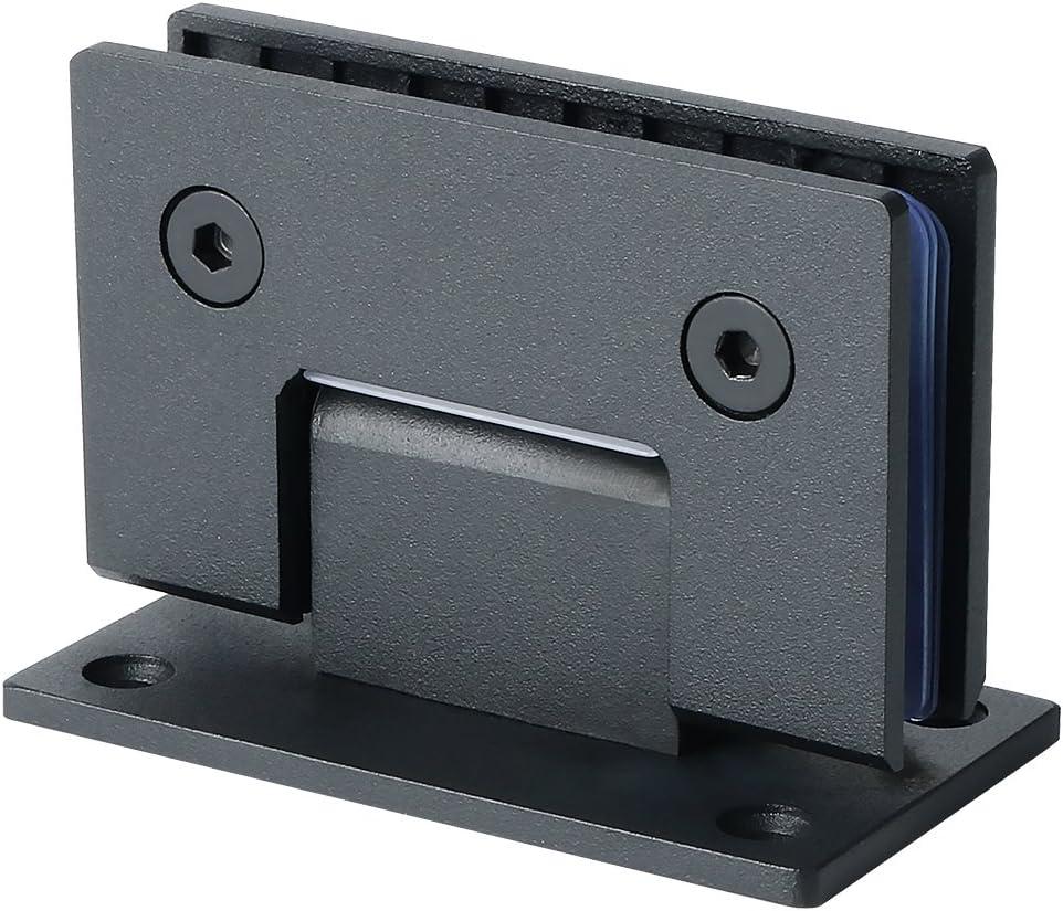 Alise Glass Shower Door Hinges, 90 Degree Hinges for Bathroom Doors,Heavy Duty Stainless Steel Cabinet Hinge Wall to Glass,Frameless Shower Doors Hardware Replacement Part,Black (1P)