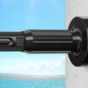 Tension Curtain Rod 41-86In-150Lb, Curtain Rod No Drilling for Window or Bathroom Patio, Adjustable Heavy Duty Shower Curtain Rod, Easy to Install, Never Rust, Rod Diameter 1.26 Inches-Black