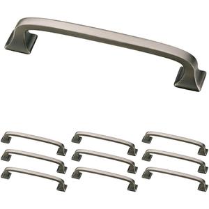 Franklin Brass Lombard (10-Pack) Cabinet Handles 4' Hole Center Heirloom Silver Kitchen Drawer Pulls Dresser, Furniture Hardware P29613K-904-B