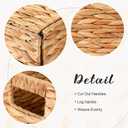Layhit 4 Pcs Wicker Storage Basket Water Hyacinth Handwoven Baskets with Handles Foldable Woven Organizer Multipurpose Wicker Storage Bins for Bedroom Living Room(16 x 11 x 11'',Natural)