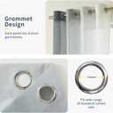 Ombre Sheer Curtains for Living Room Bedroom, Grommet Top Gradient Semi Sheer Light Filtering Home Decor Window Drapes, Set of 2 Panels, Grey, 52x63 Inch