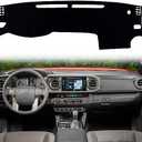 KEEGTBOX Dash Mat Cover Interior Dashboard Protector pad Compatible with Toyota Tacoma SR SR5 TRD Sport TRD Off-Road Limited and TRD Pro 2016-2023 Dashboard Cover Pad Carpet Protector (Black Trim)