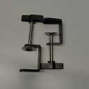 TEHAUX 2pcs Aluminum C Clamp, Black Heavy Duty C-Clamp Base Stand Mounting Accessory Adjustable Work Surface Mounting Screw Clamps Bracket for Tables Desk Woodworking - 9X5.5X3.5cm/3.54X2.16X1.37inch