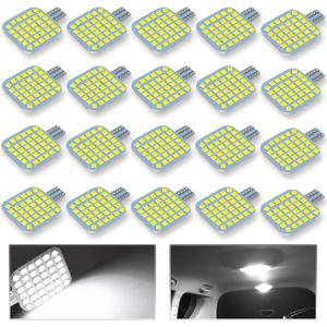 20PCS T10 921 922 912 194 RV Interior LED Light Bulbs, Super Bright LED Bulbs Replacement Lighting 36-SMD 2835 6500K White for 12V RV Camper Trailer Motorhome Boat Dome Car Marine Ceiling Indoor Light