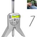 Upgraded Pipe Center Finder, Measure Pipe Diameter, Pipefitter Tools With Centering Head, Measure Pipe Diameter Over 0.5" & up With 4" Y-Type Base and Adjustable Dial Bubble Protractor