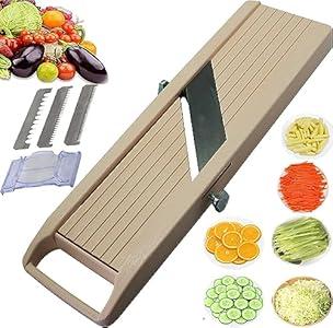Handheld Mandoline - Japanese Style Slicer for Vegetables, Cabbage, Cucumber & Carrots