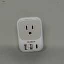 TESSAN Switzerland Travel Plug Adapter, Type J Switzerland Power Adapter with 4 Outlets 3 USB (2 USB-C), Swiss Plug for US to Rwanda Jordan Liechtenstein Madagascar, Travel Essentials