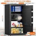 6.1 Cu Ft Large Home Safe Water and Fireproof with Digital Keypad & Key