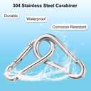AKOLAFE 30Pack Spring Snap Hook, 2-3/8Inch Zinc-Galvanized Steel Carabiner Clips, 260lbs Load Capacity Keychain Quick Links, Quick Carabiner Clips for Dog Leash, Backpack, Hammocks, Camping and Swing